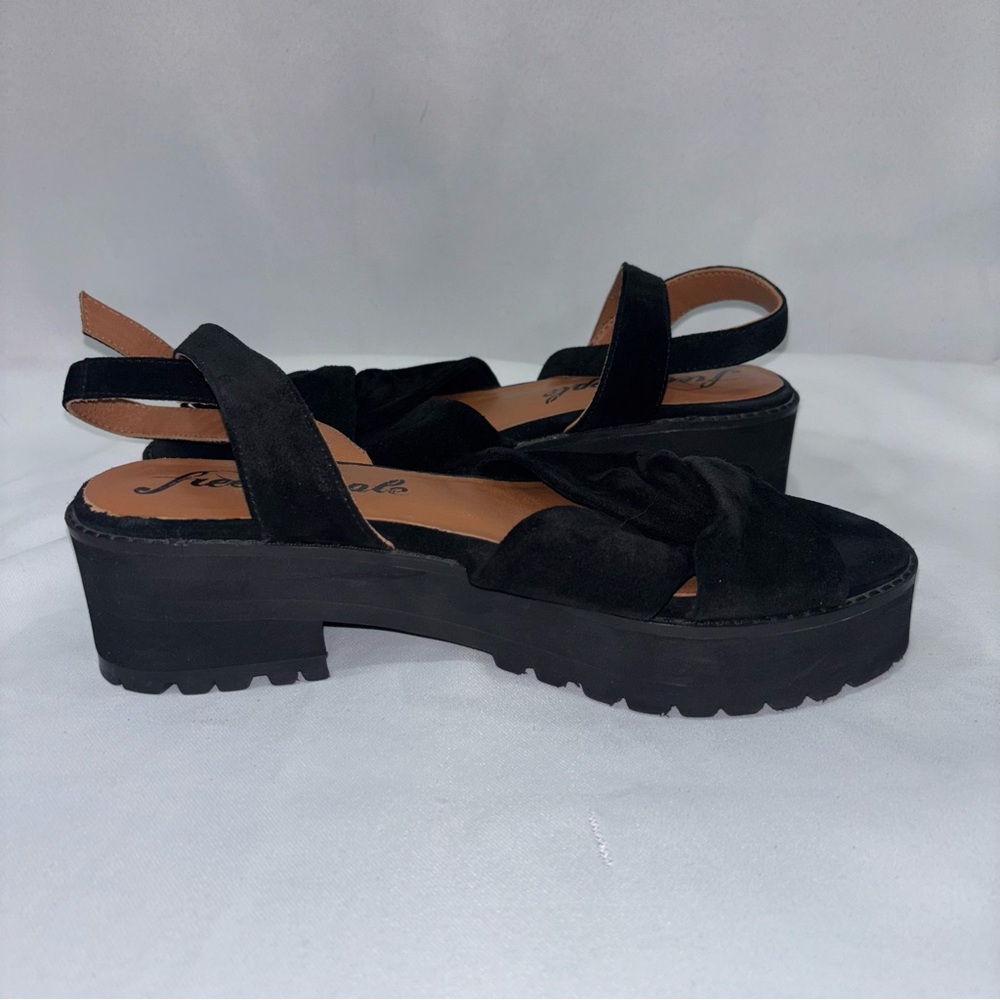 FREE PEOPLE ESSEX SANDAL Womens Leather Ankle Strap Platform Sandals - Picture 7 of 10